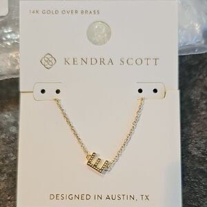 Kendra Scott Gold 'E' Initial Necklace